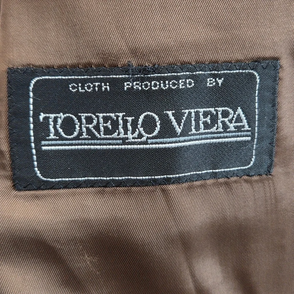 VTG Hugo Boss Mens 46R Blazer Wool Blend Brown Textured Sport‎ Coat Jacket USA